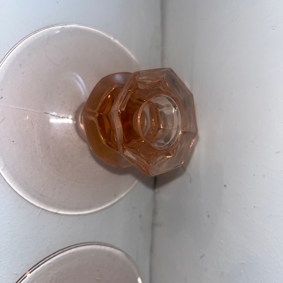 Pink Depression Glass Candle Holder - Picture 7 of 7